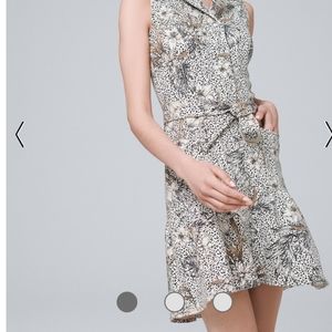 Floral Print Utility Flounce Dress small